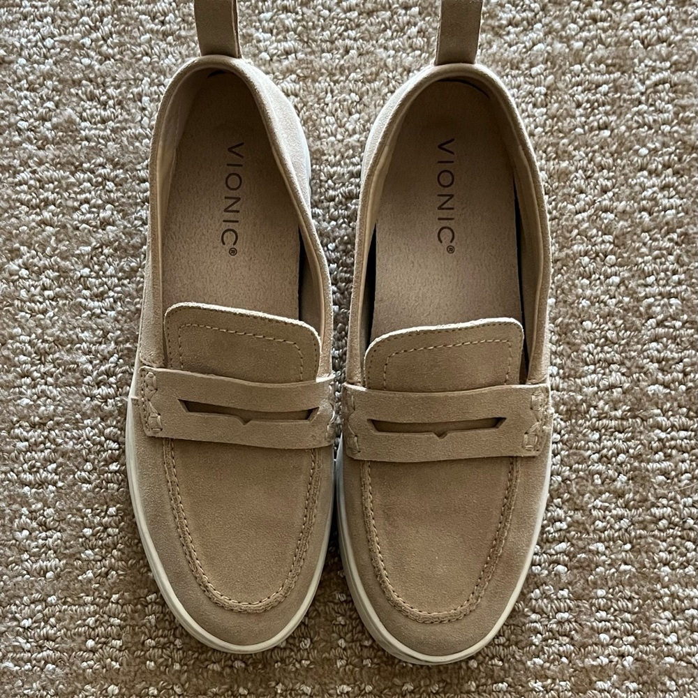 Vionic Beige Slip-On Loafers